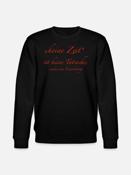 no time - Stanley/Stella CHANGER Unisex Organic Sweatshirt - black
