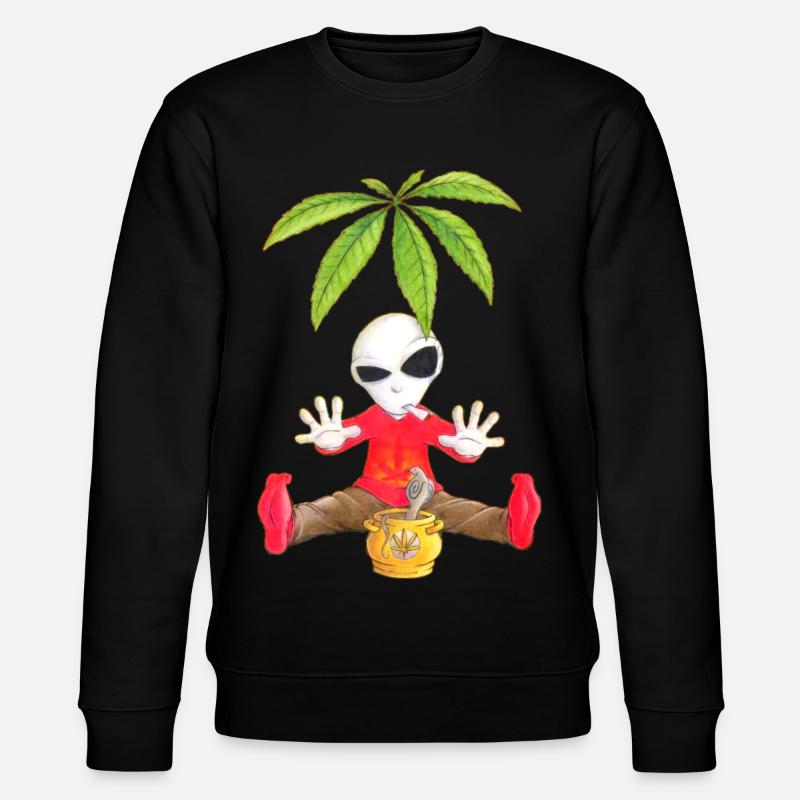 Hemp alien - Stanley/Stella CHANGER Unisex Organic Sweatshirt - black