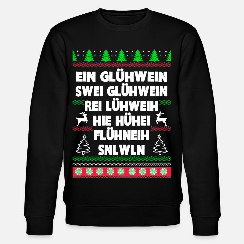 EIN GLÜHWEIN - Stanley/Stella Unisex Bio-Sweatshirt CHANGER  - Schwarz