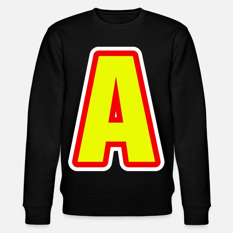 Alphabet, Buchstabe A - Stanley/Stella Unisex Bio-Sweatshirt CHANGER  - Schwarz