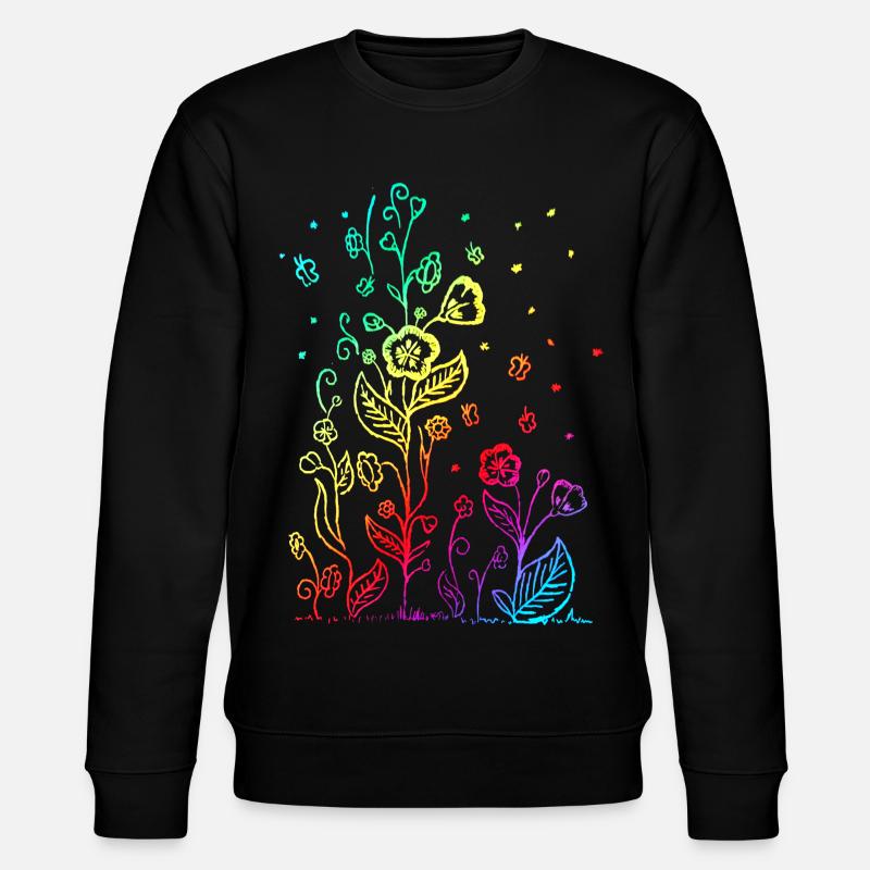 flower - Stanley/Stella Unisex Bio-Sweatshirt CHANGER  - Schwarz