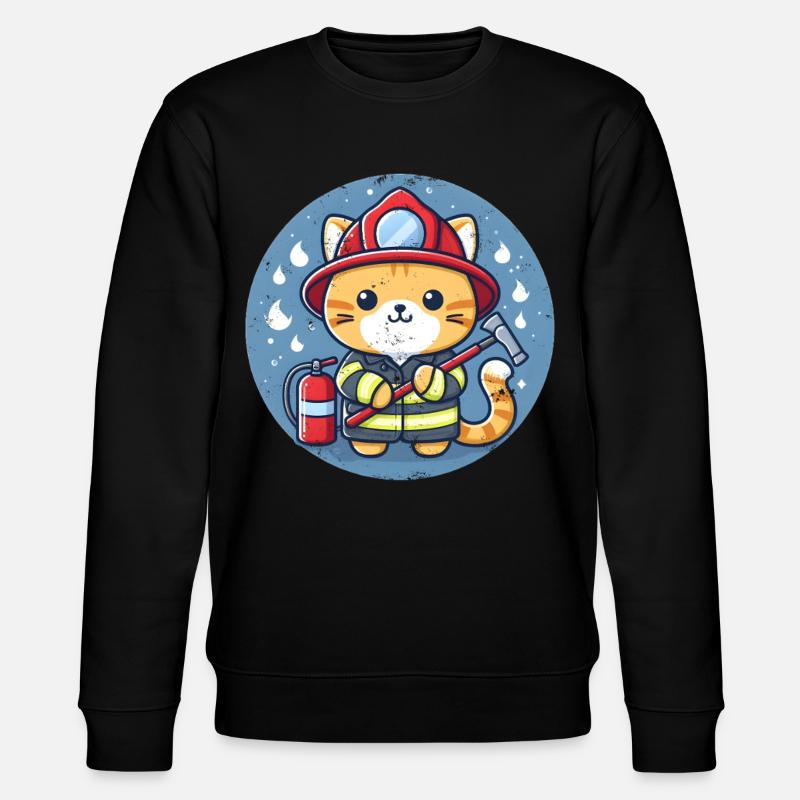 Chat pompier - Sweat bio CHANGER Stanley/Stella Unisexe - noir