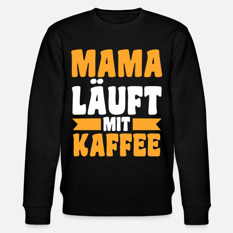 Kaffee Mutter Team Mama - Stanley/Stella Unisex Bio-Sweatshirt CHANGER  - Schwarz