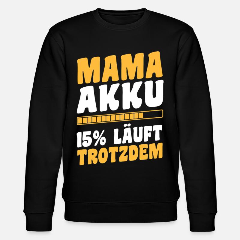 Mère Équipe Maman - Sweat bio CHANGER Stanley/Stella Unisexe - noir
