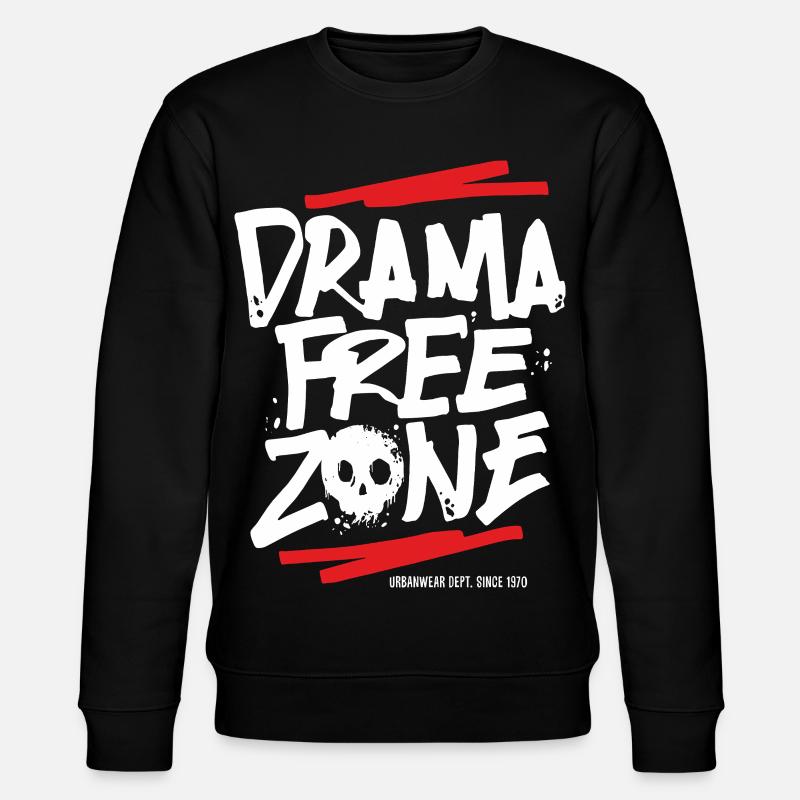 drama_queen_free_zone_skull - Sweat bio CHANGER Stanley/Stella Unisexe - noir