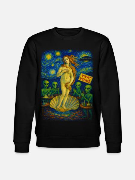 Vivat Venus Alien Gala UFO - Stanley/Stella Unisex Bio-Sweatshirt CHANGER - Schwarz