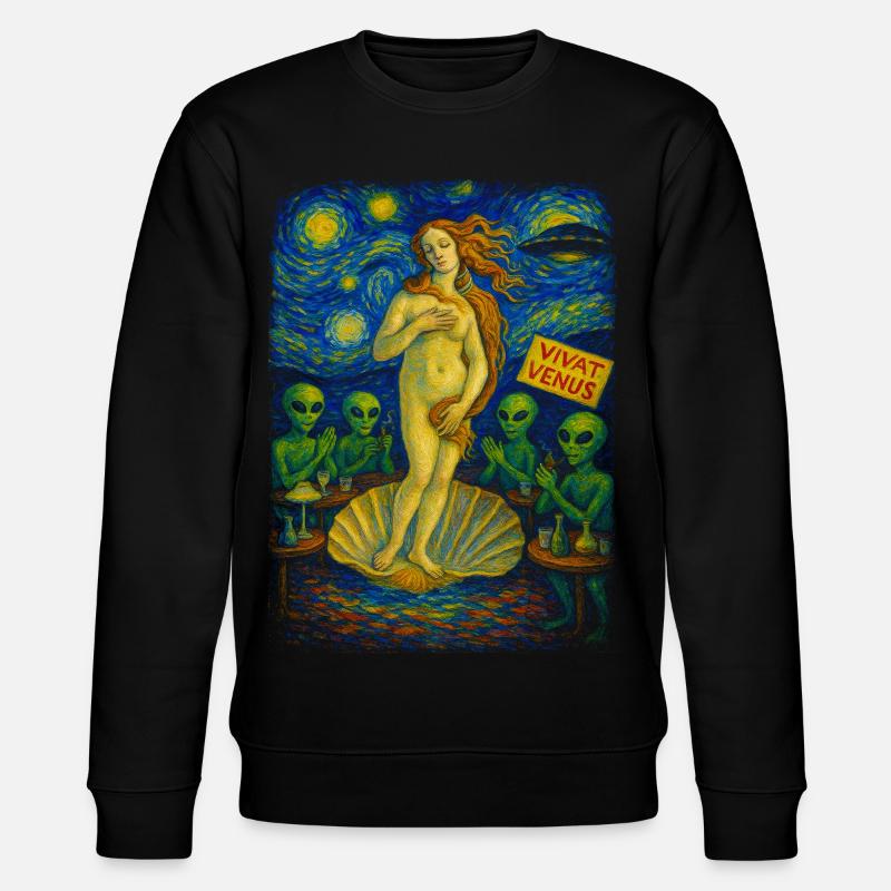 Vivat Venus Alien Gala UFO - Stanley/Stella Unisex Bio-Sweatshirt CHANGER - Schwarz