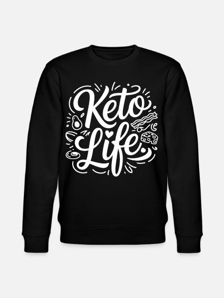 Keto Life Doodle - Stanley/Stella CHANGER Unisex Organic Sweatshirt - black