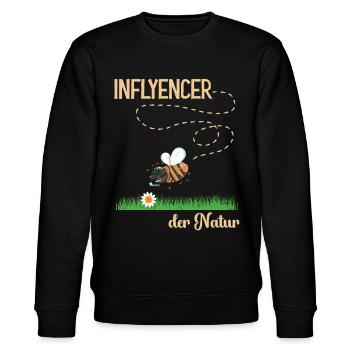 Bienen die Inflyencer - Stanley/Stella Unisex Bio-Sweatshirt CHANGER  - Schwarz - Vorne - Nik (191cm) & Marisol (170cm)