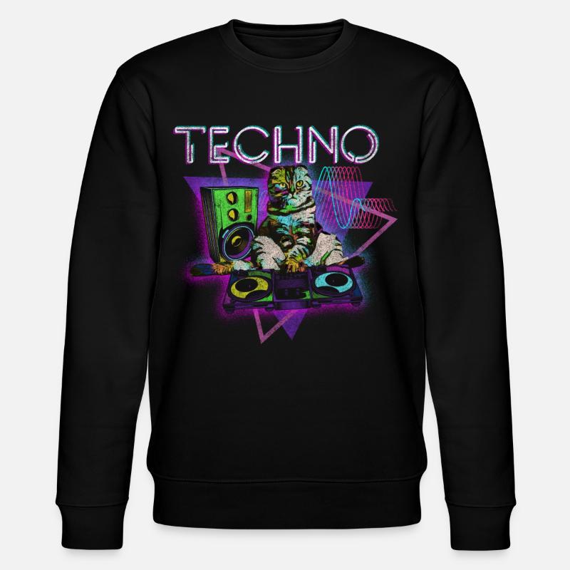 Techno Electro Party Techno Fan - Stanley/Stella CHANGER Unisex Organic Sweatshirt - black