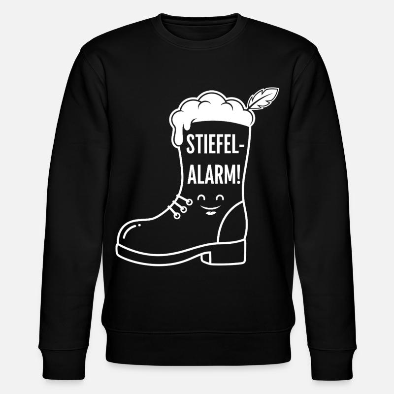 Stiefel Bier - Stanley/Stella Unisex Bio-Sweatshirt CHANGER  - Schwarz