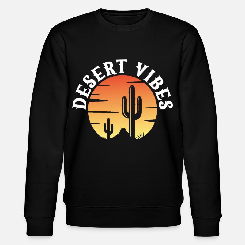 Wüsten-Vibes - Stanley/Stella Unisex Bio-Sweatshirt CHANGER - Schwarz