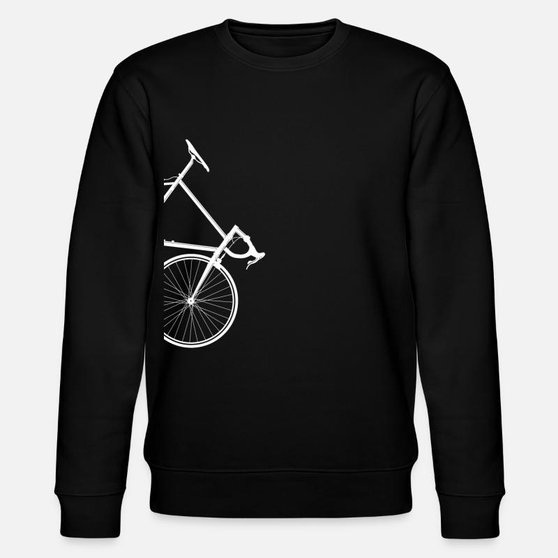 Rennrad Minimal Side Design - Stanley/Stella Unisex Bio-Sweatshirt CHANGER  - Schwarz