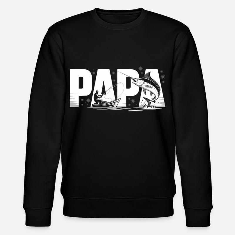Papa pêche - Sweat bio CHANGER Stanley/Stella Unisexe - noir