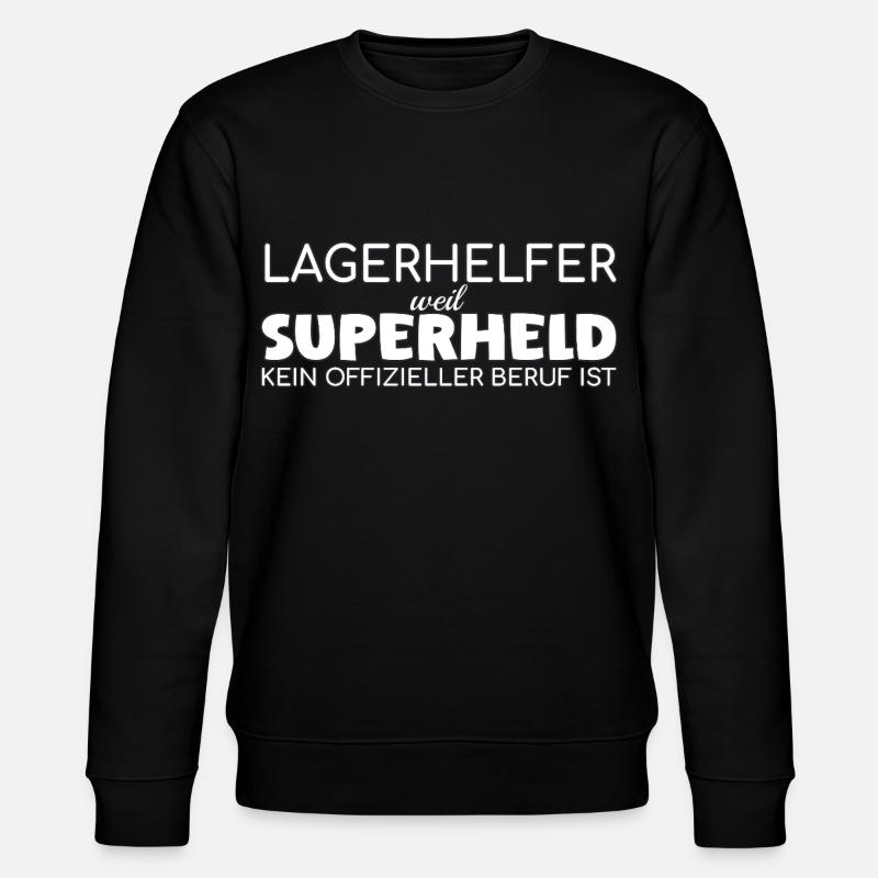 Lagerhelfer Superheld - Stanley/Stella Unisex Bio-Sweatshirt CHANGER  - Schwarz