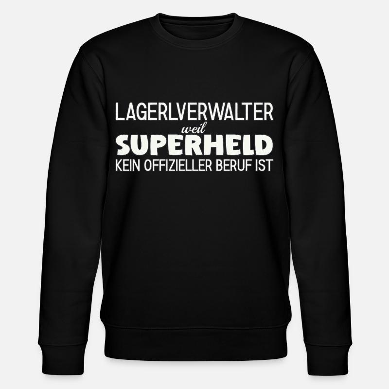 Lagerverwalter Superheld - Stanley/Stella Unisex Bio-Sweatshirt CHANGER  - Schwarz