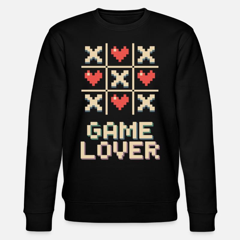 Pixel Heart Tic Tac Toe - Sweat bio CHANGER Stanley/Stella Unisexe - noir