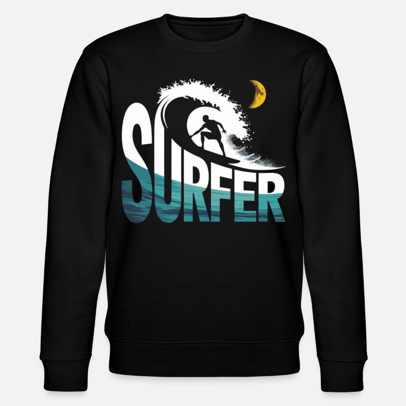 Surfeurs la nuit - Sweat bio CHANGER Stanley/Stella Unisexe - noir