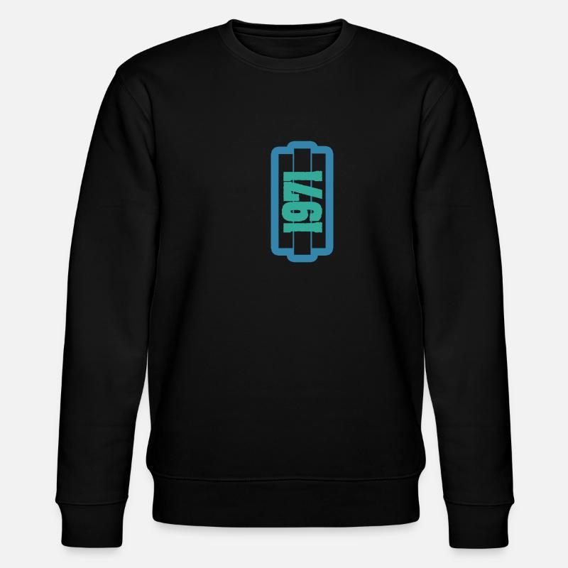 Geboren 1971 - Stanley/Stella Unisex Bio-Sweatshirt CHANGER  - Schwarz