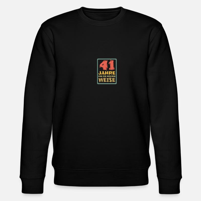 Spruch 41 - Stanley/Stella Unisex Bio-Sweatshirt CHANGER  - Schwarz