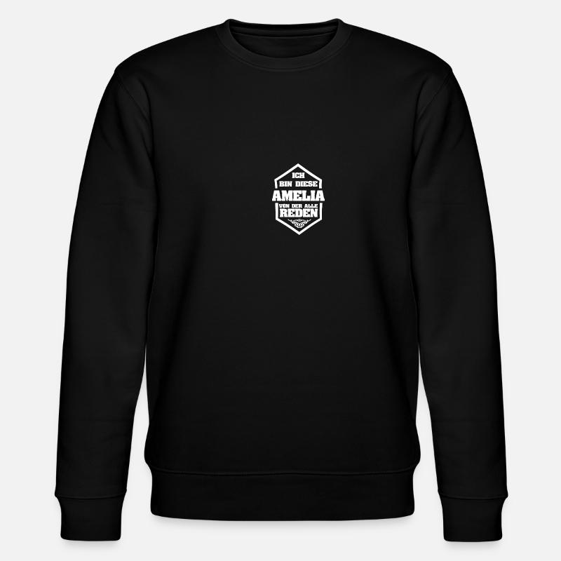 Rufname Amelia - Stanley/Stella Unisex Bio-Sweatshirt CHANGER  - Schwarz