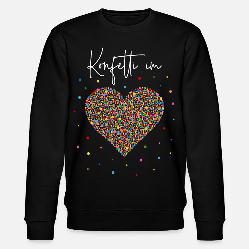 Konfetti im Herzen - Stanley/Stella Unisex Bio-Sweatshirt CHANGER - Schwarz