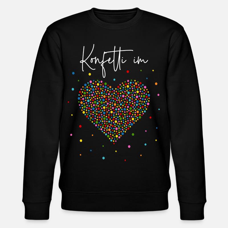Konfetti im Herzen - Stanley/Stella Unisex Bio-Sweatshirt CHANGER  - Schwarz