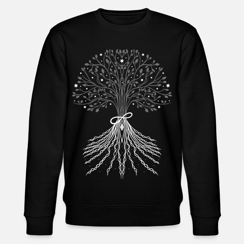 Baum des Lebens, Lebensbaum - Stanley/Stella Unisex Bio-Sweatshirt CHANGER  - Schwarz