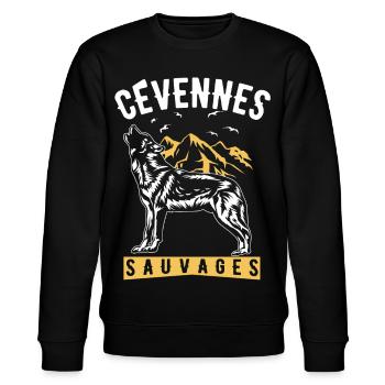 Cévennes Sauvages - Sweat bio CHANGER Stanley/Stella Unisexe - noir - Devant - Nik (191cm) & Marisol (170cm)