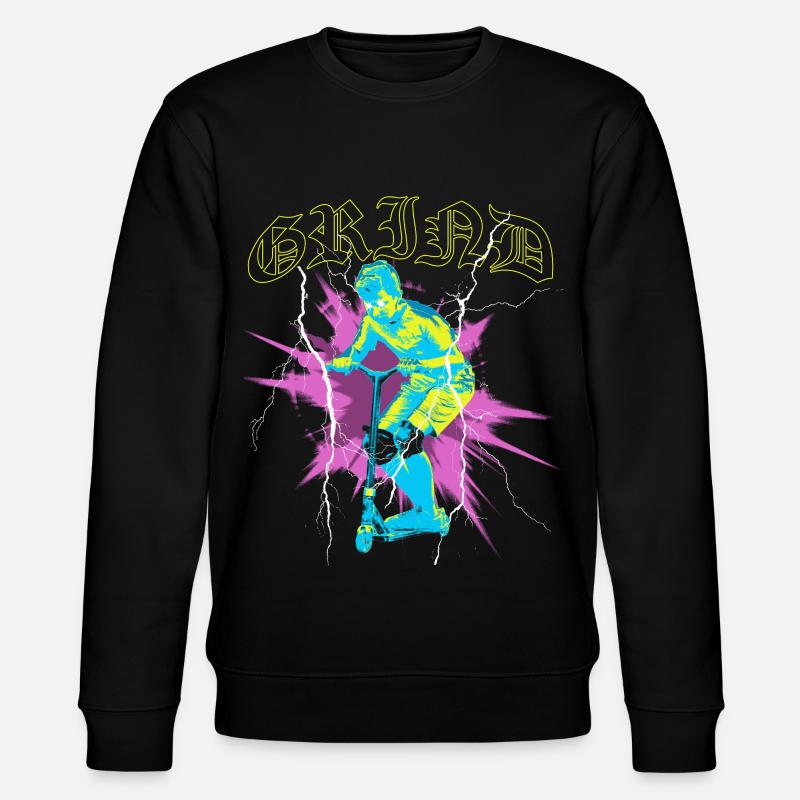 Freestyle Scooter | Kinder Geschenk - Stanley/Stella Unisex Bio-Sweatshirt CHANGER  - Schwarz