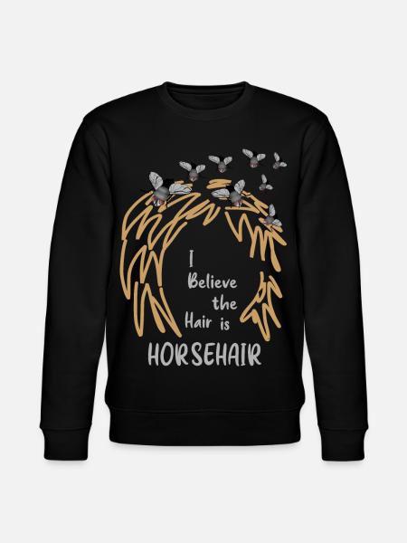 Ich glaube, das Haar ist Pferdehaar. - Stanley/Stella Unisex Bio-Sweatshirt CHANGER  - Schwarz
