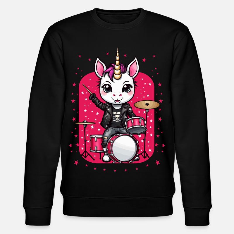 Punk Rock Einhorn - Stanley/Stella Unisex Bio-Sweatshirt CHANGER  - Schwarz