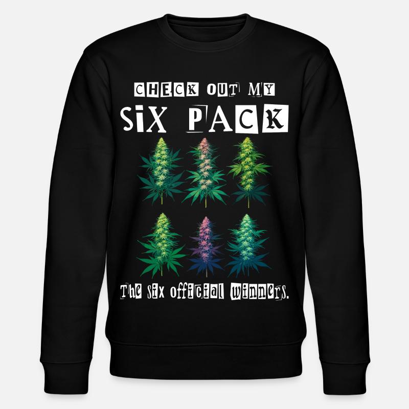 Cannabis Six Pack - Stanley/Stella Unisex Bio-Sweatshirt CHANGER  - Schwarz