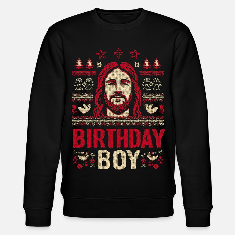 Birthday Boy Strickdesign - Stanley/Stella Unisex Bio-Sweatshirt CHANGER  - Schwarz