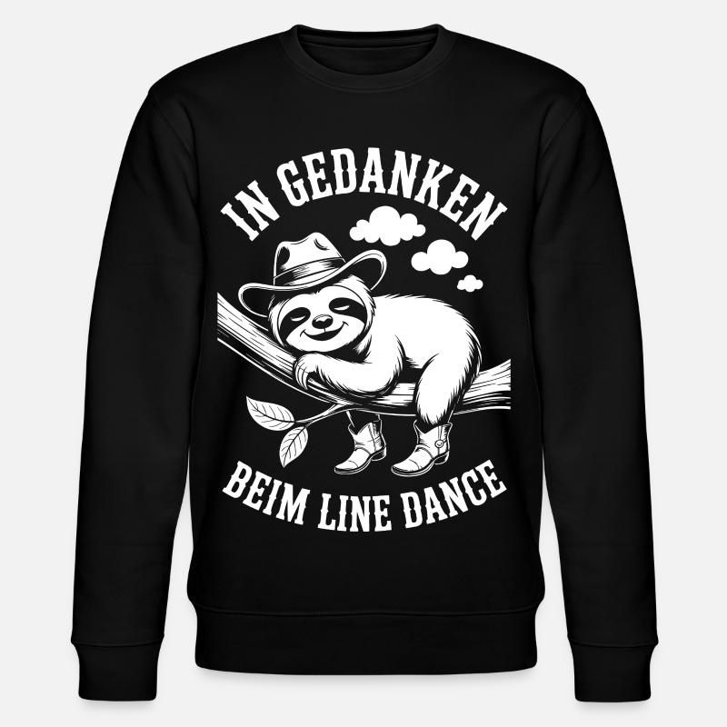Sloth dreams of line dancing - Stanley/Stella CHANGER Unisex Organic Sweatshirt - black
