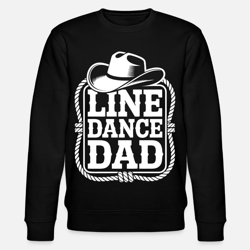 Line Dance Dad Cowboy - Stanley/Stella Unisex Bio-Sweatshirt CHANGER - Schwarz