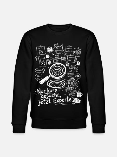 Nur Kurz Gesucht - Stanley/Stella Unisex Bio-Sweatshirt CHANGER - Schwarz