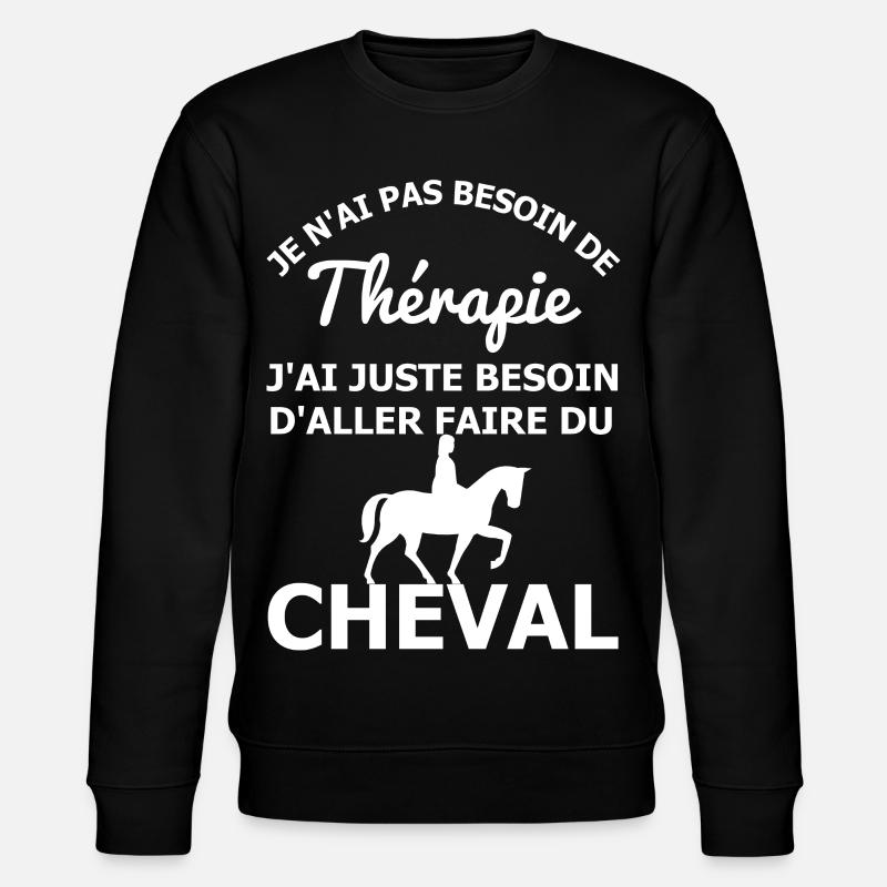 Thérapie Cheval - Sweat bio CHANGER Stanley/Stella Unisexe - noir