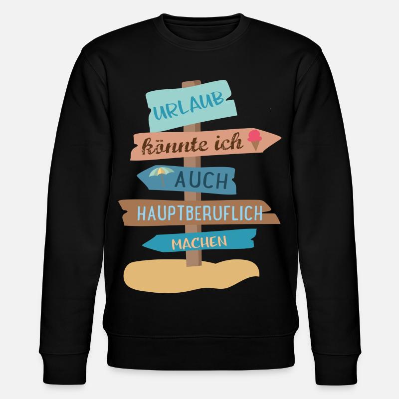 Urlaub - Stanley/Stella Unisex Bio-Sweatshirt CHANGER  - Schwarz