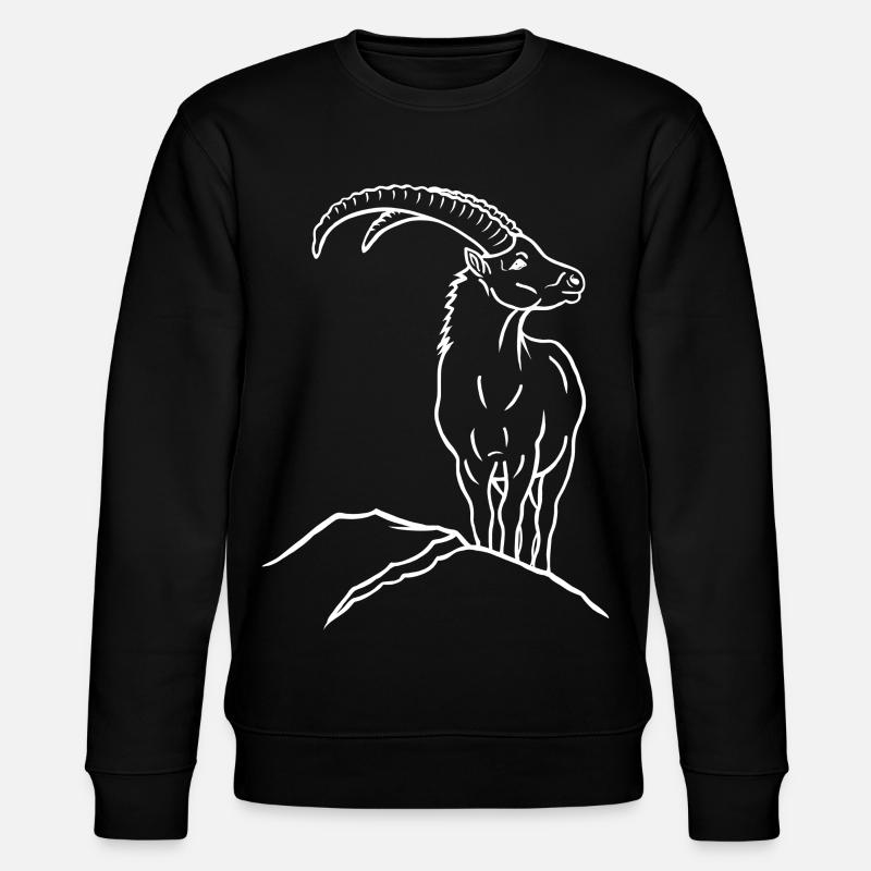 Steinbock - Stanley/Stella Unisex Bio-Sweatshirt CHANGER  - Schwarz