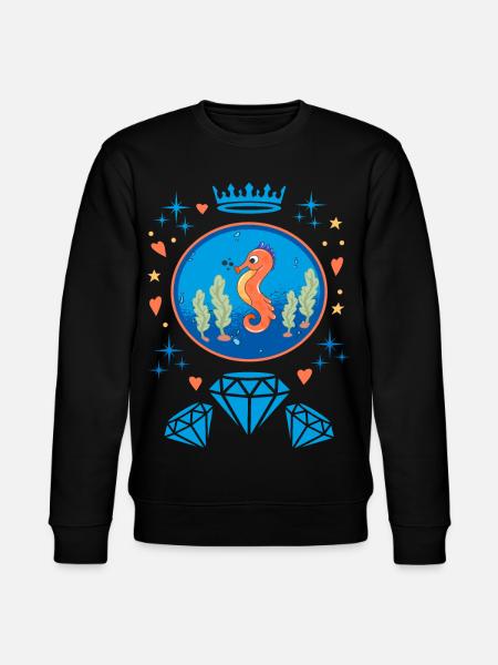 Insigne d’hippocampe Diamond - Sweat bio CHANGER Stanley/Stella Unisexe - noir