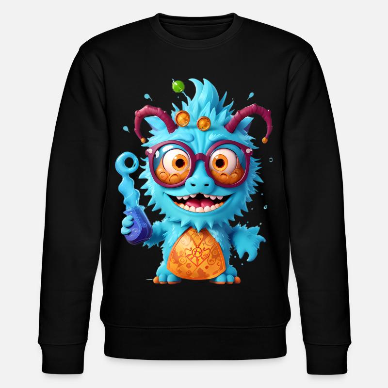Professor Monster - Stanley/Stella Unisex Bio-Sweatshirt CHANGER  - Schwarz