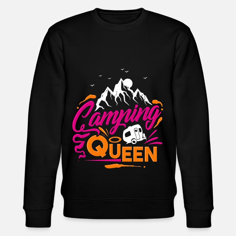 Camping Queen - Stanley/Stella CHANGER Unisex Organic Sweatshirt - black