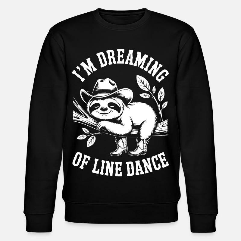 Dreaming Sloth Line Dance - Stanley/Stella CHANGER Unisex Organic Sweatshirt - black