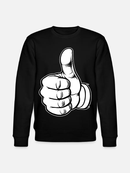 OK Daumenhoch Handsymbol - Stanley/Stella Unisex Bio-Sweatshirt CHANGER - Schwarz