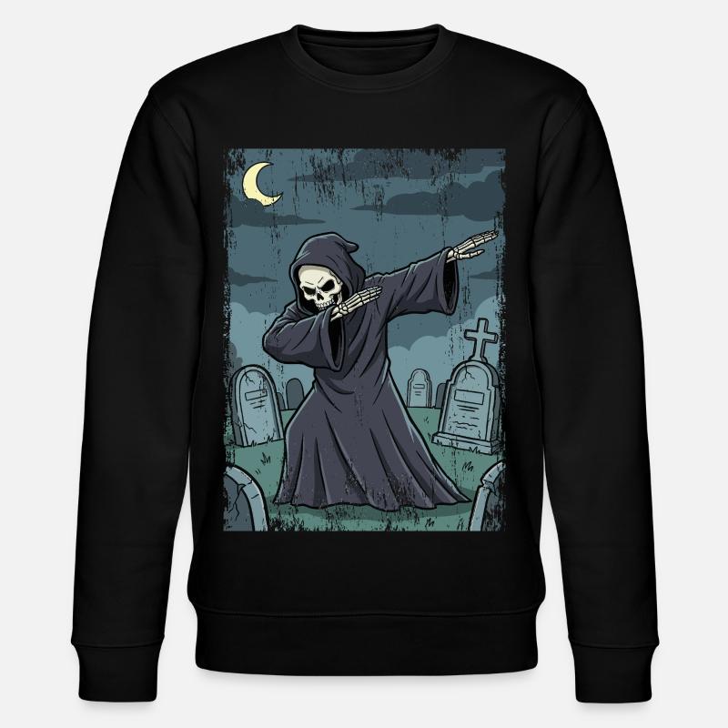 Faucheuse dans le cimetière nocturne - Sweat bio CHANGER Stanley/Stella Unisexe - noir