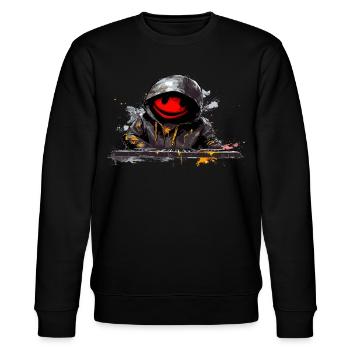Dj music turntable disco - Stanley/Stella CHANGER Unisex Organic Sweatshirt - black - Front - Nik (191cm) & Marisol (170cm)