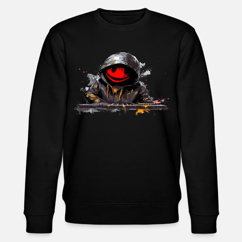 Dj musik turntable disco - Stanley/Stella Unisex Bio-Sweatshirt CHANGER  - Schwarz