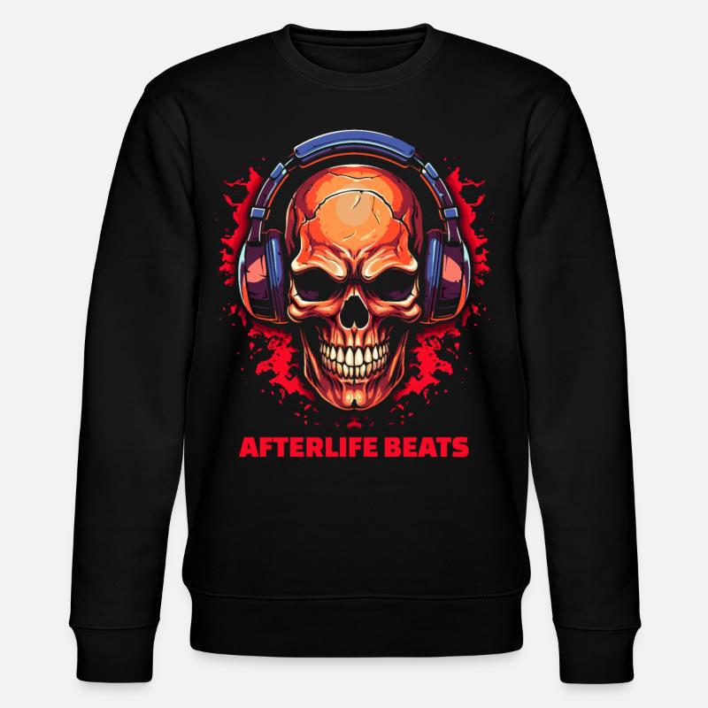 Jenseits Beats – Totenkopf Musik - Stanley/Stella Unisex Bio-Sweatshirt CHANGER  - Schwarz