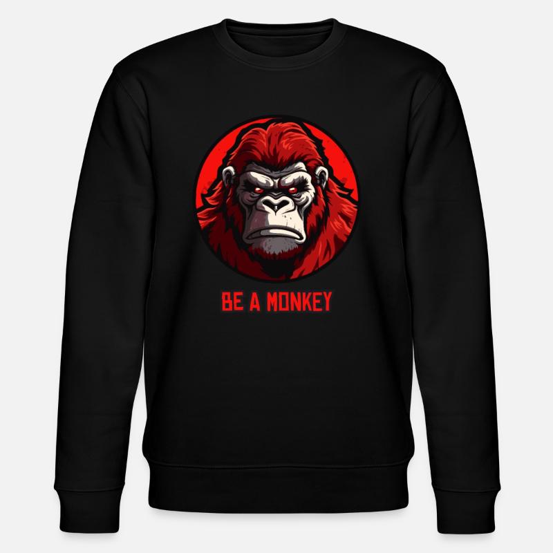 Be a monkey - Stanley/Stella CHANGER Unisex Organic Sweatshirt - black